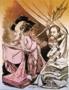 Eine Karikatur von Wagners „Der Floh“
