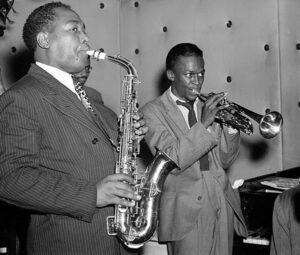 Miles Davis on trumpet at the Three Deuces in New York